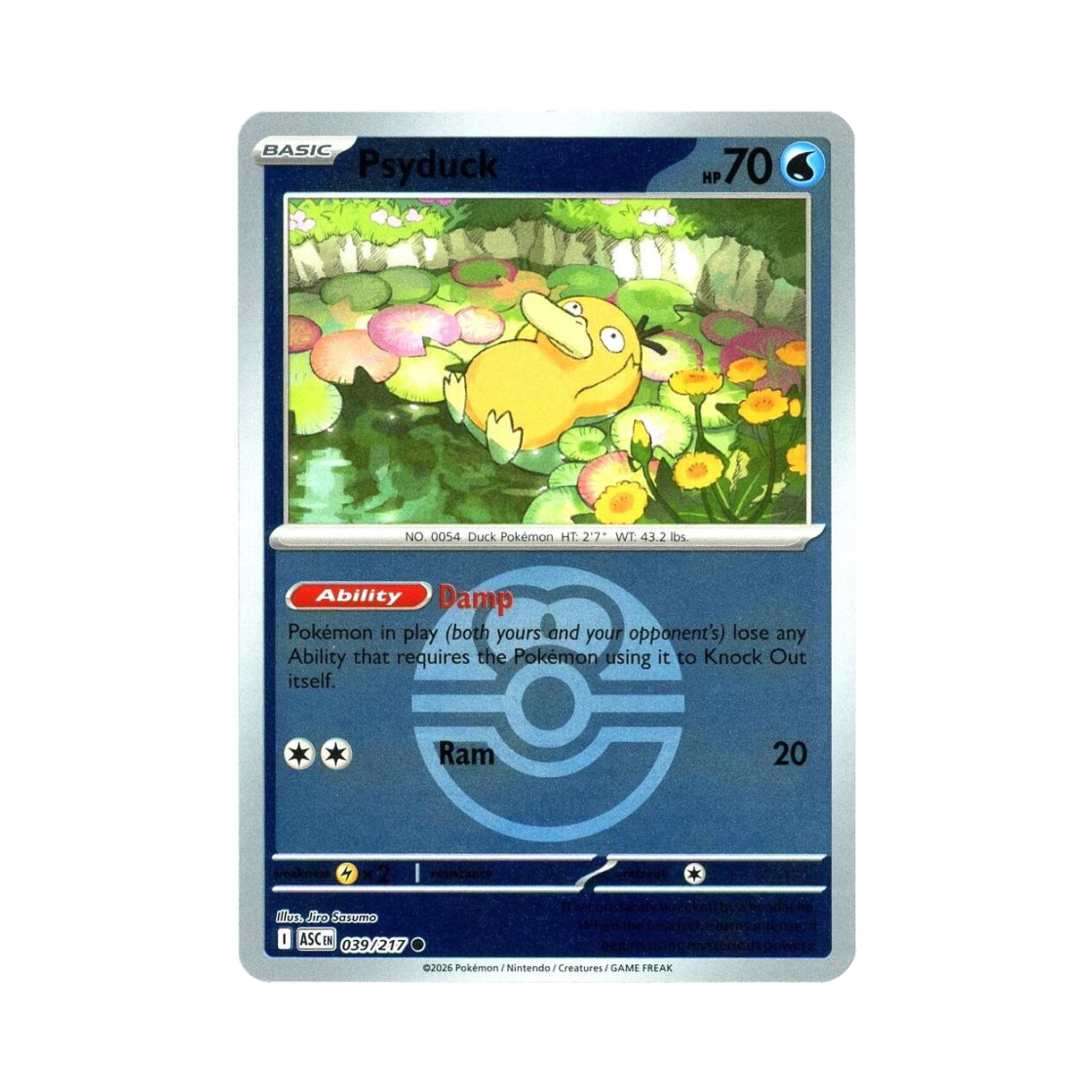 ASC039-217LOVEBALLMIRROR Pokemon TCG Psyduck C Mega Evolution Ascended Heroes (English Ver.)