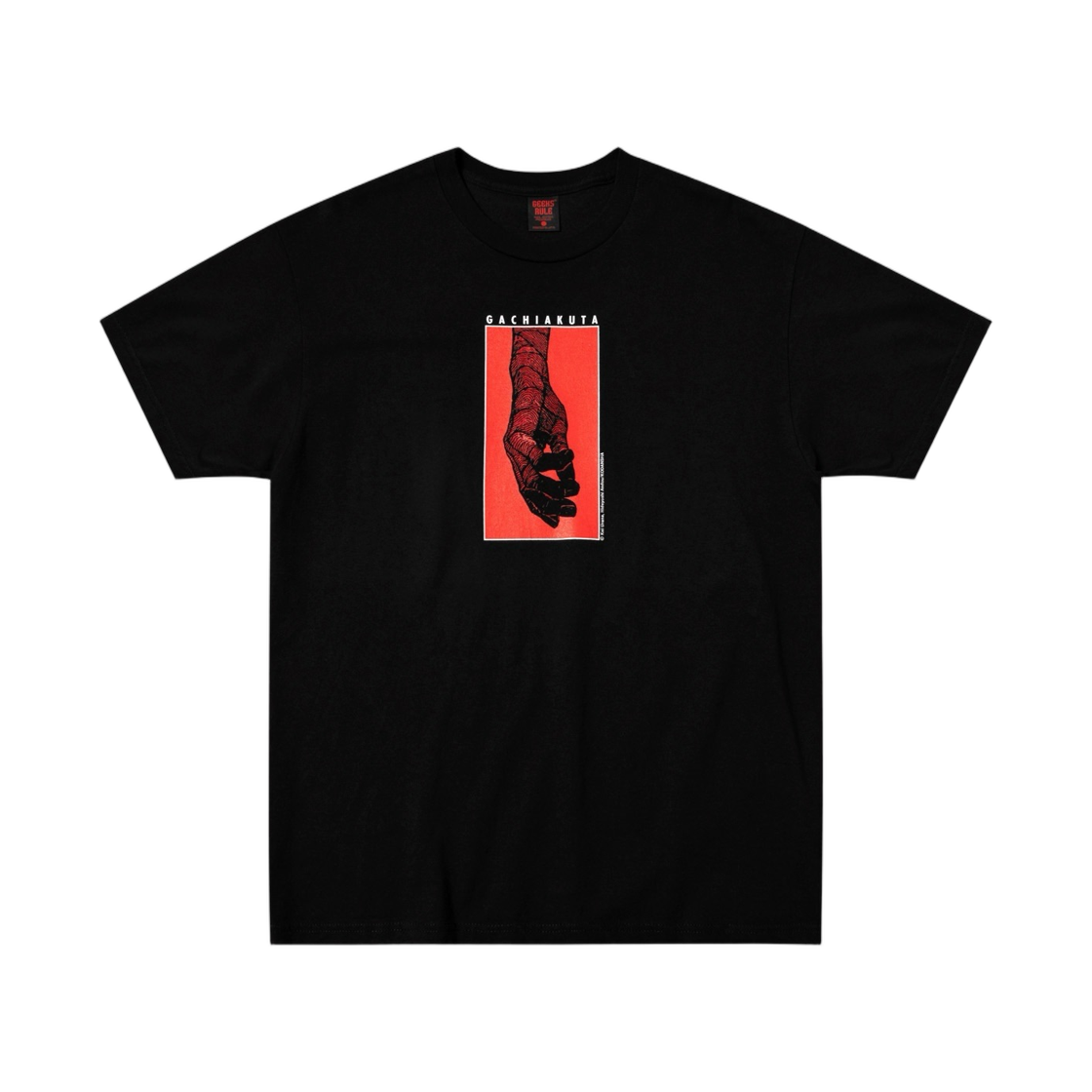 긱스 룰 x 가치아쿠타 실크스크린 프린팅 티셔츠 에니메 버전 블랙(Geeks Rule x Gachiakuta Silkscreen Printing T-Shirt Anime Ver. Black)