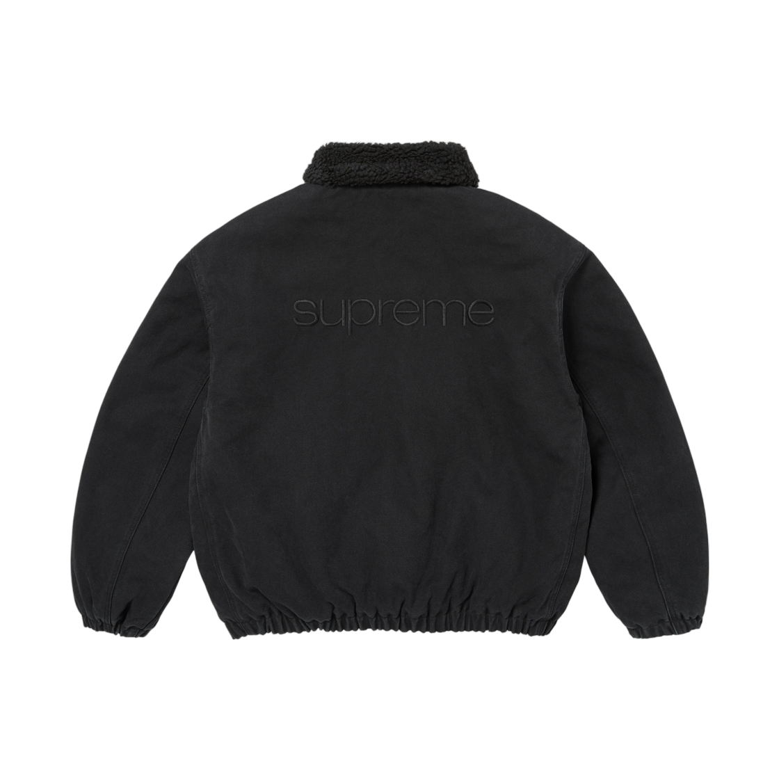 슈프림 페이크 셔링 라인드 봄버 자켓 블랙 - 26FW(Supreme Faux Shearling Lined Bomber Jacket Black - 26FW) - 2