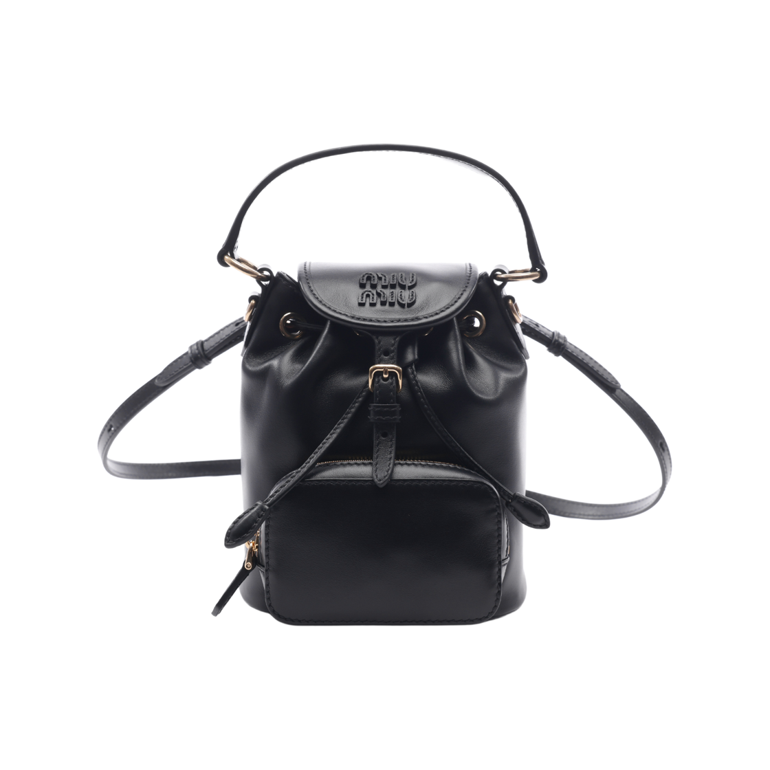 5BZ045 2CRW F0002 V OOM [15% 쿠폰] Miu Miu Leather Mini Backpack Black