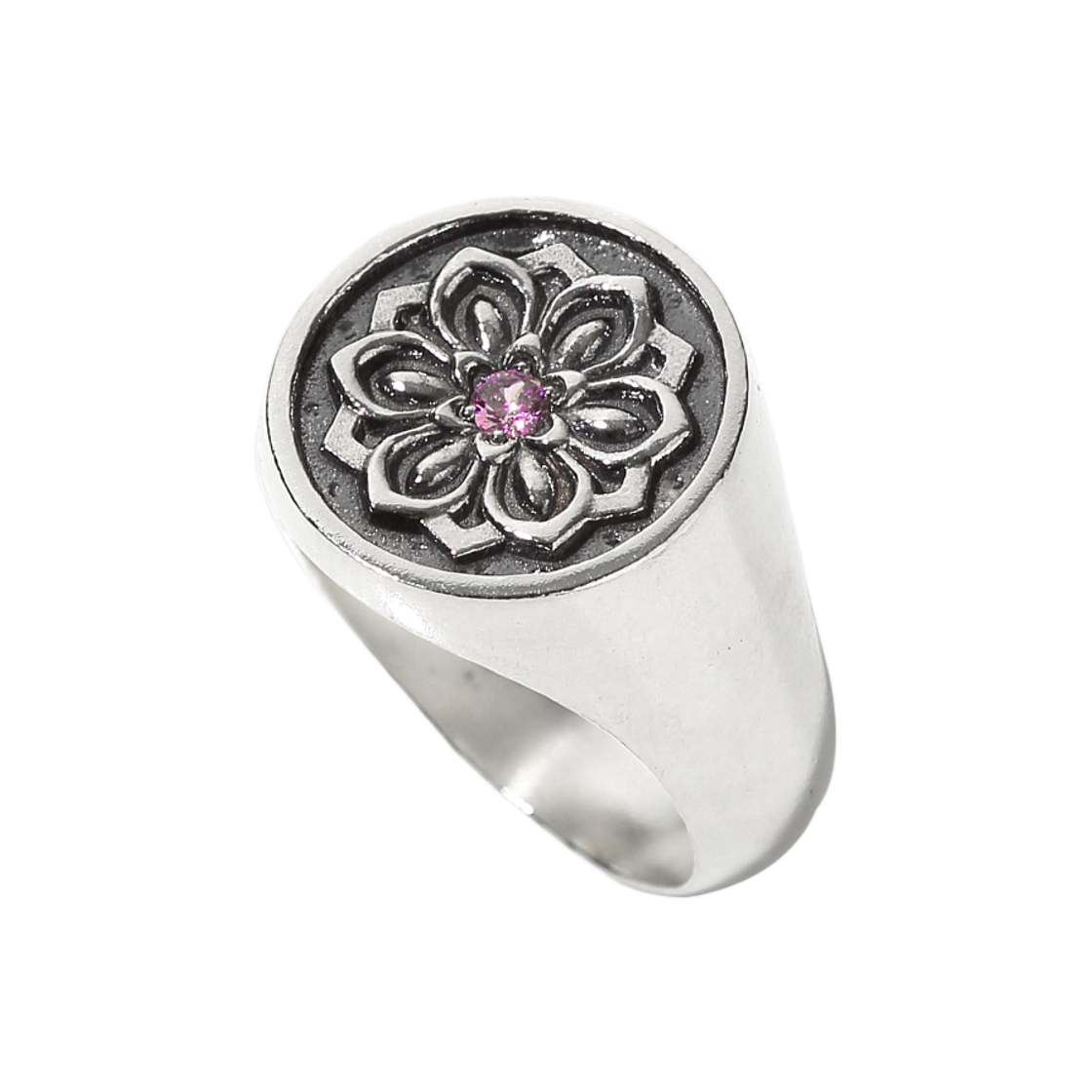 cheong-4,silver HanO Cheong - 4 Dancheong Seal Ring Big