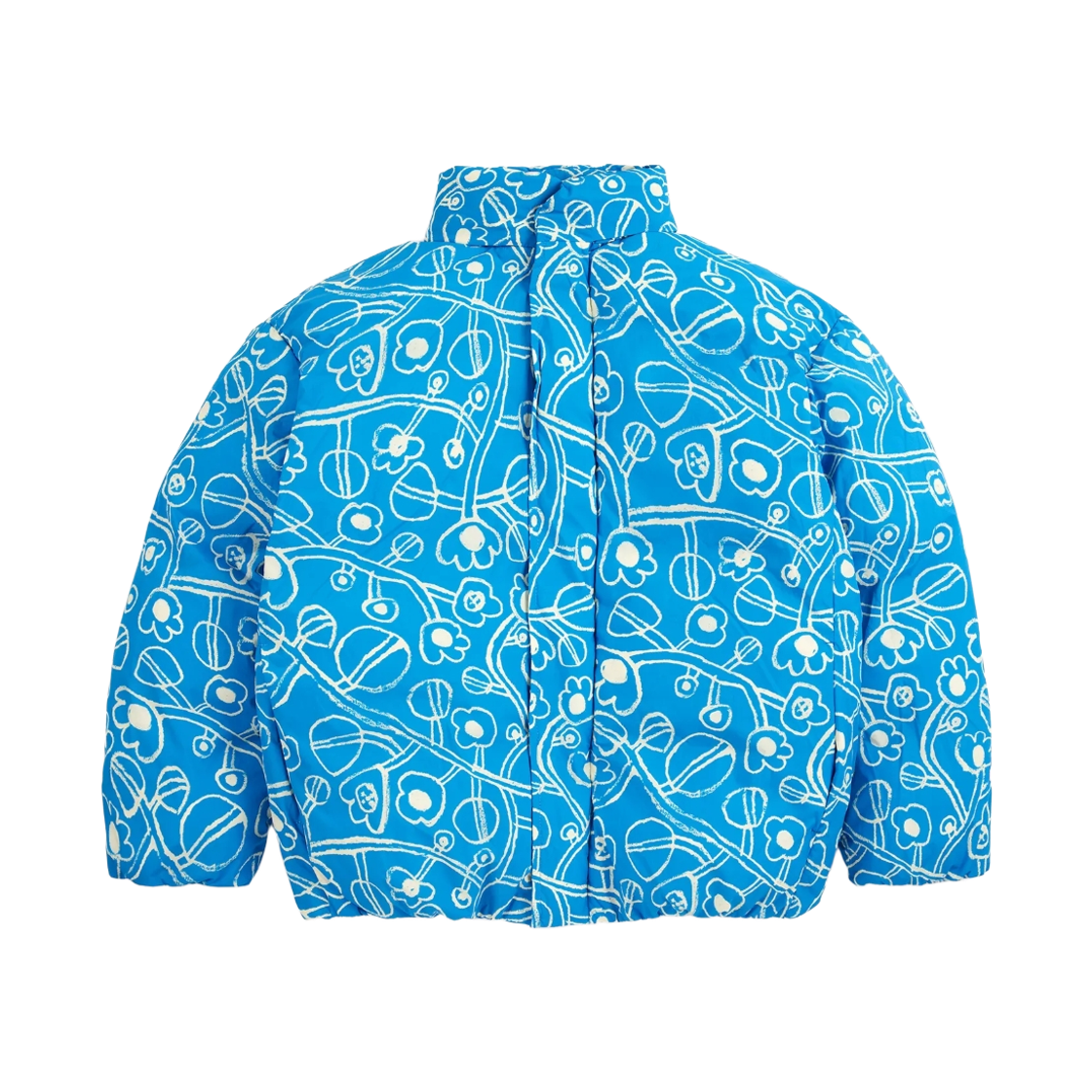 (키즈) 보보쇼즈 스케치 플라워 올 오버 아노락 블루((Kids) Bobo Choses Sketchy Flowers All Over Anorak Blue)