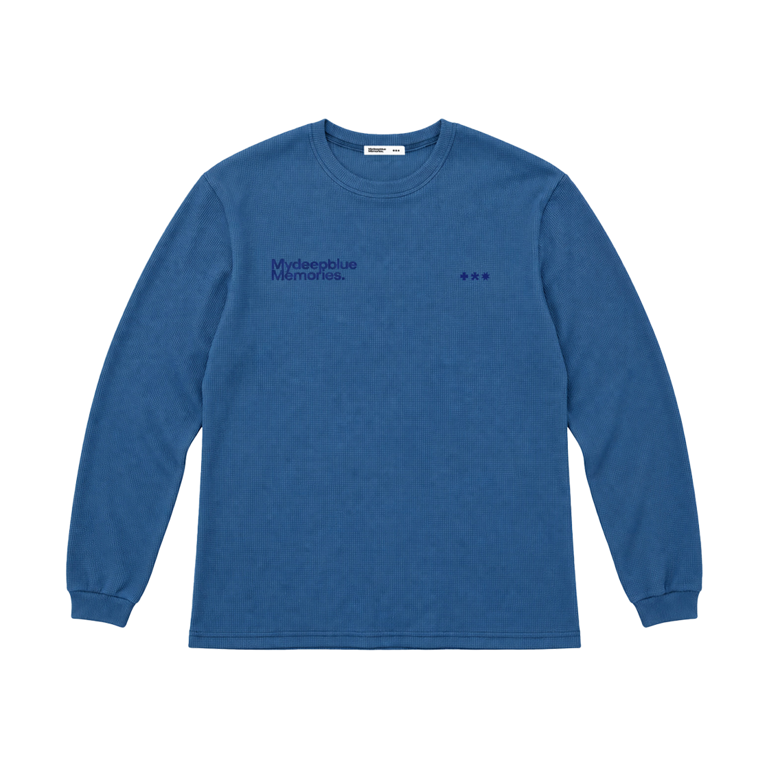 마이딥블루메모리즈 심볼 로고 크로플 와플 롱슬리브 딥블루(MydeepblueMemories NT MM Croffle Waffle Long Sleeve Deep Blue) - 2