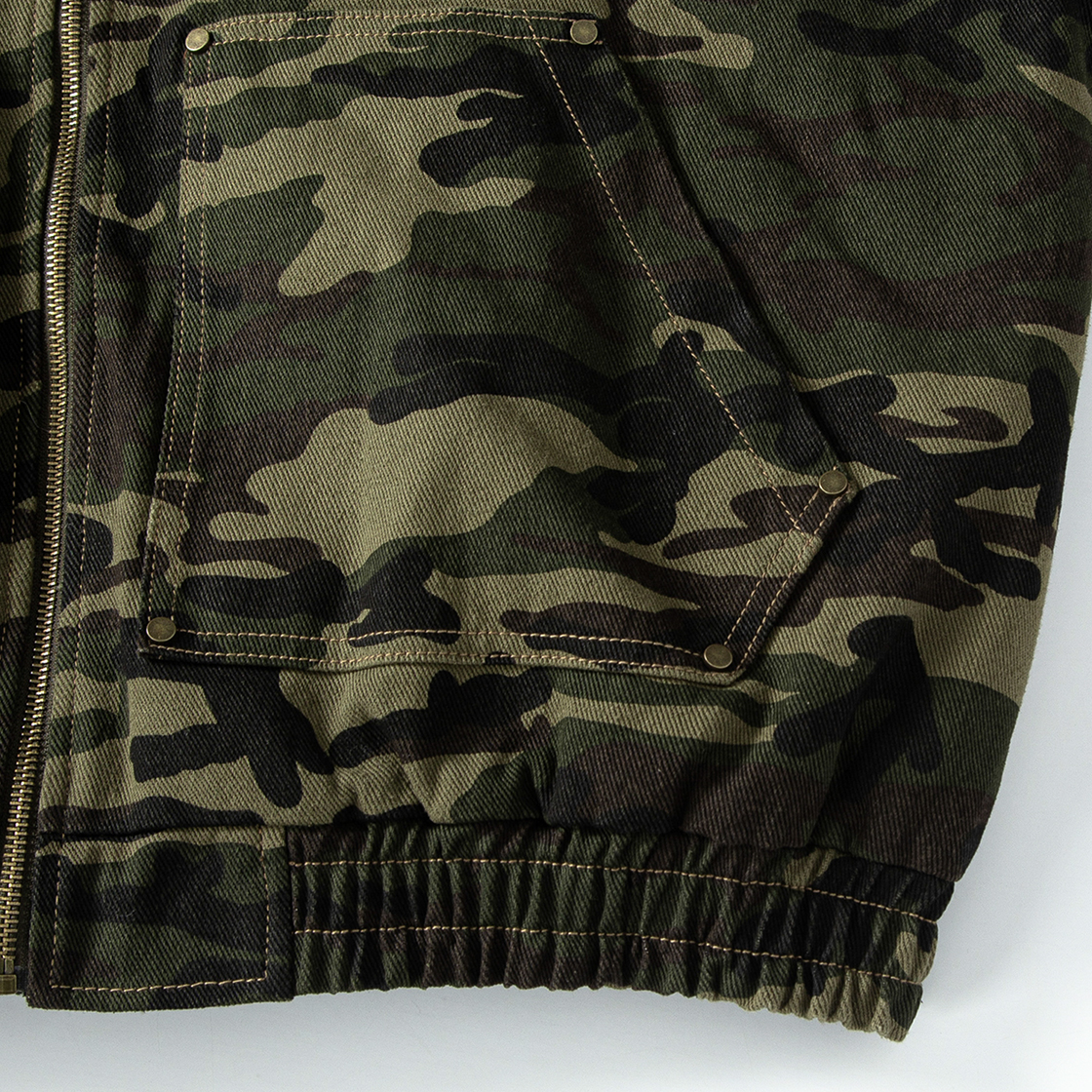 톤슬 카모 퍼 후드 점퍼 카키(TONSIL Camouflage Fur Hooded Jumper Khaki) - 5