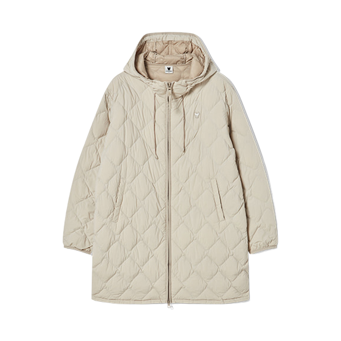 LW254DJ701 Lifework Lite Diamond Quilted Hooded Long Down Jumper_LW254DJ701