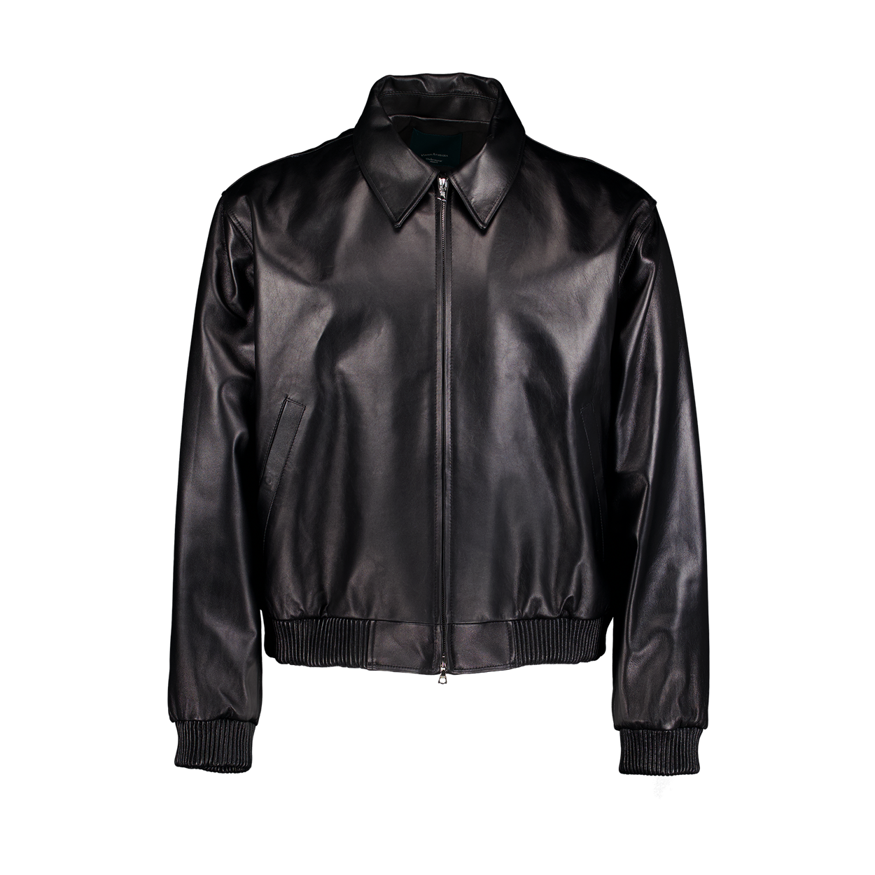 26FWUVILBOB Undermycar Compact Inspector Lambskin Blouson Onyx Black