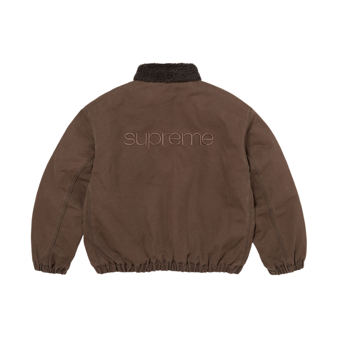 슈프림 페이크 셔링 라인드 봄버 자켓 브라운 - 26FW(Supreme Faux Shearling Lined Bomber Jacket Brown - 26FW) - 2