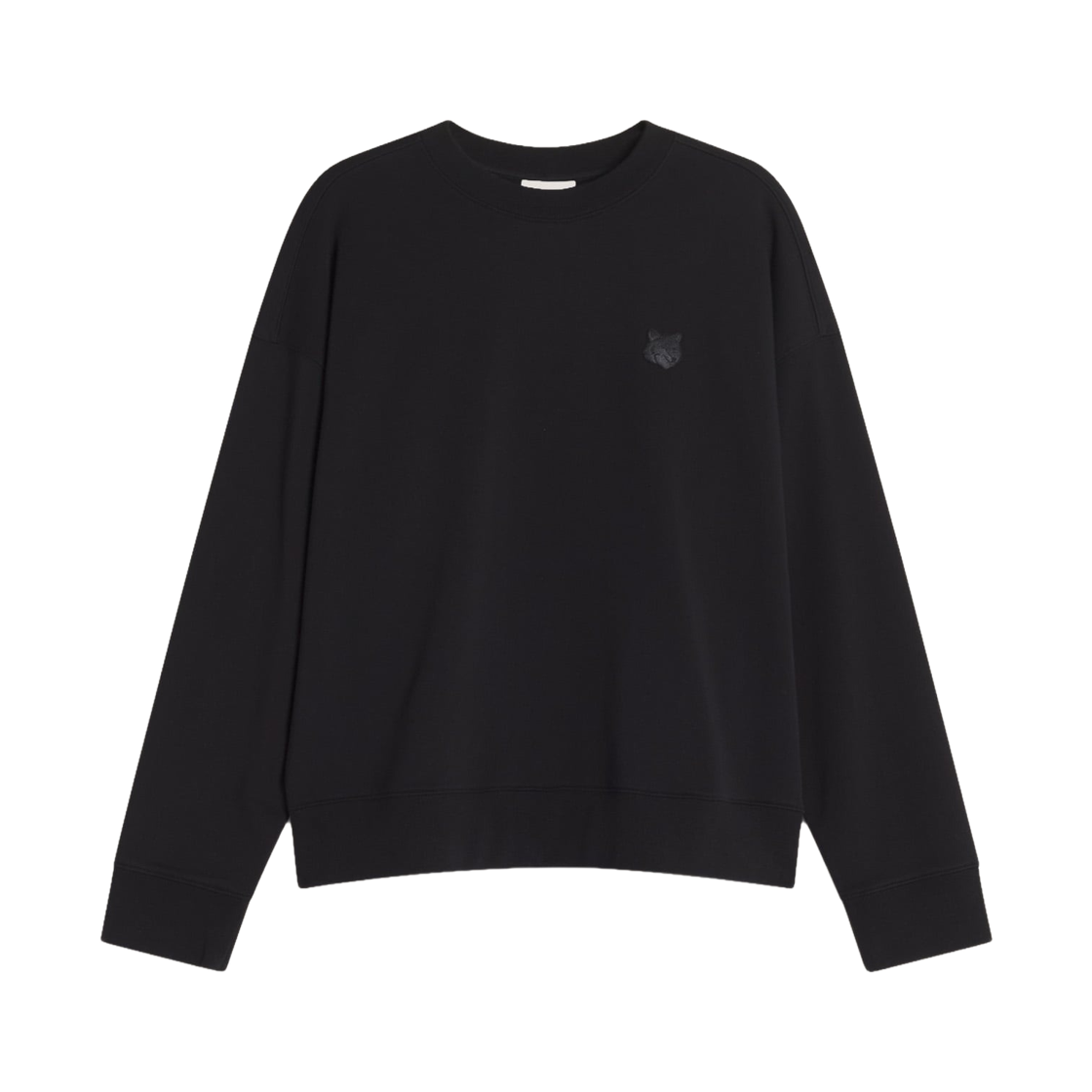 MRMJS07KM0340-P199 Maison Kitsune Fox Head Oversize Sweatshirt Black