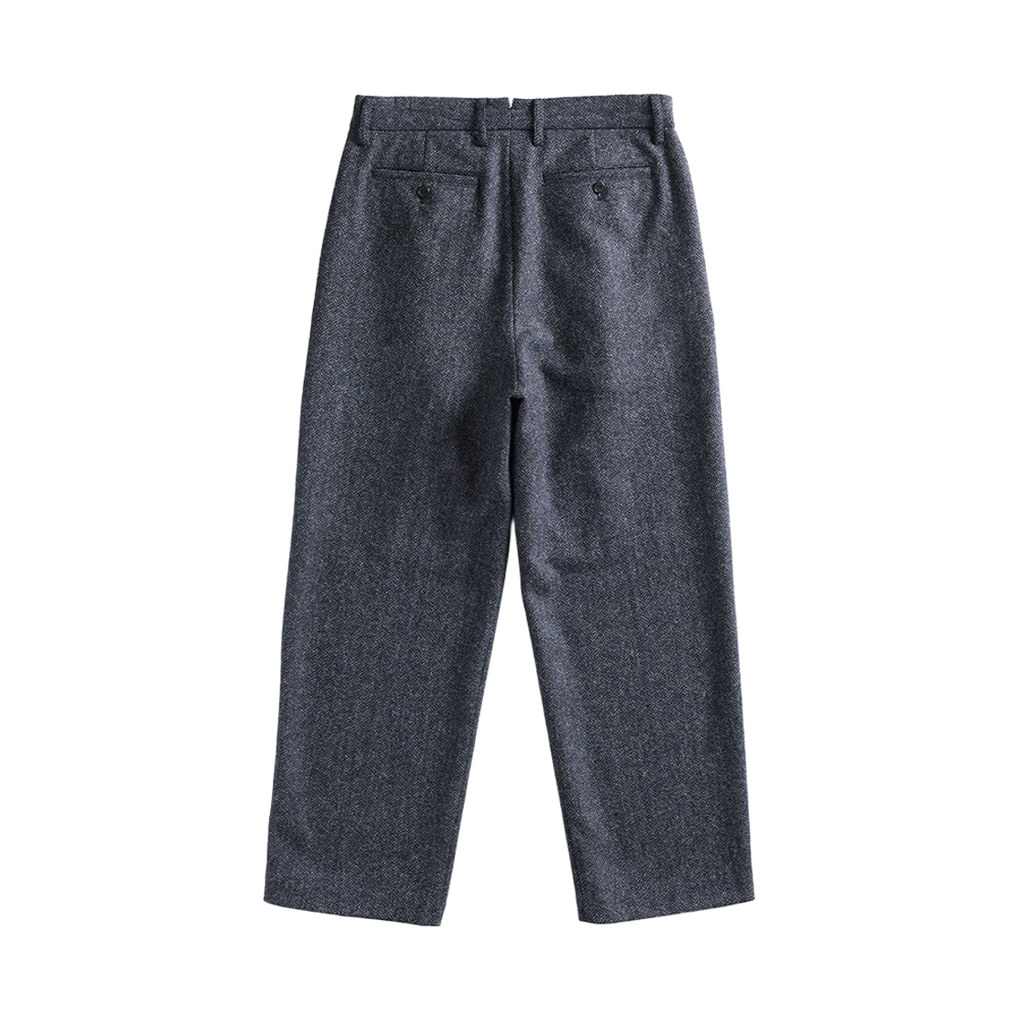 건지울른스 아브라함문 헤링본 울 클래식 트라우저 차콜 네이비(Guernsey Woollens Abraham Moon Herringbone Wool Classic Trousers Charcoal Navy) - 2