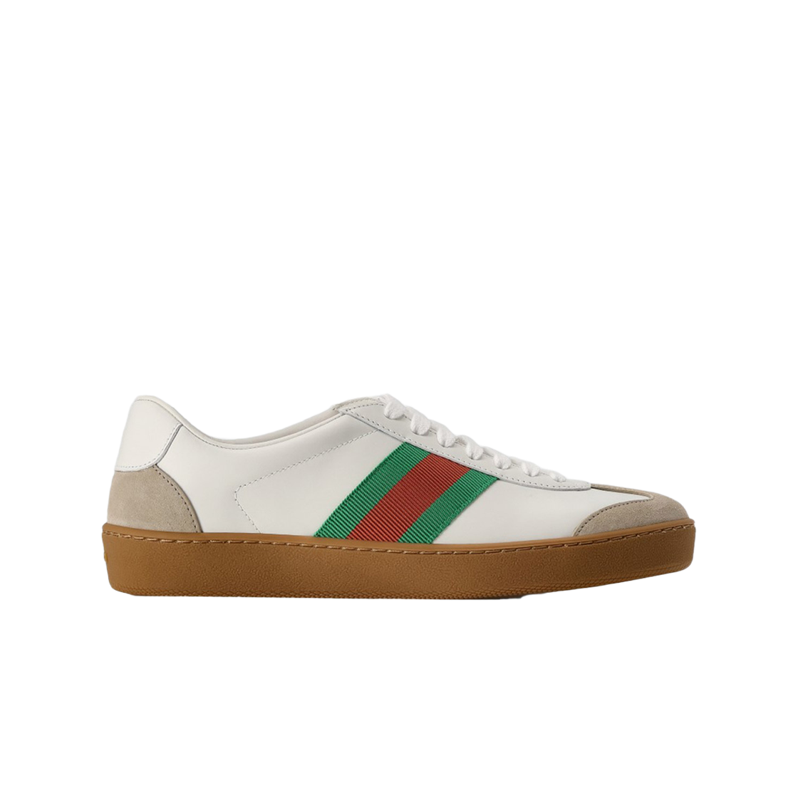 858533 0AAB0 9590 [15% 쿠폰] Gucci Web Stripe New Ace Leather Women's Low-Top Sneakers 858533 0AAB0 9590