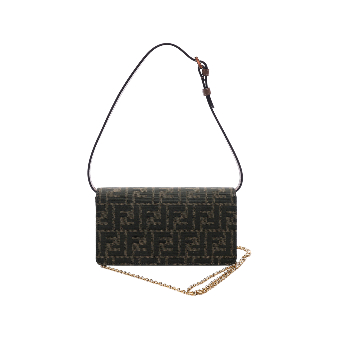[15% 쿠폰] 펜디 FF 체인 바게트 월렛 브라운([15% 쿠폰] Fendi FF Chain Baguette Wallet Brown) - 4