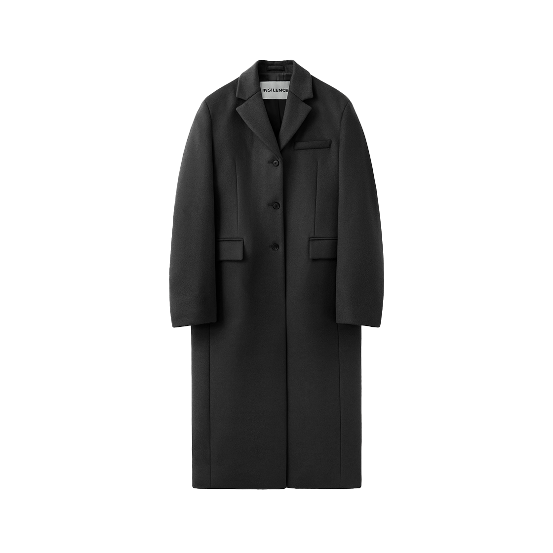 IW2F4CT03OPT INSILENCE WOMEN Cashmere Single Maxi Coat Black