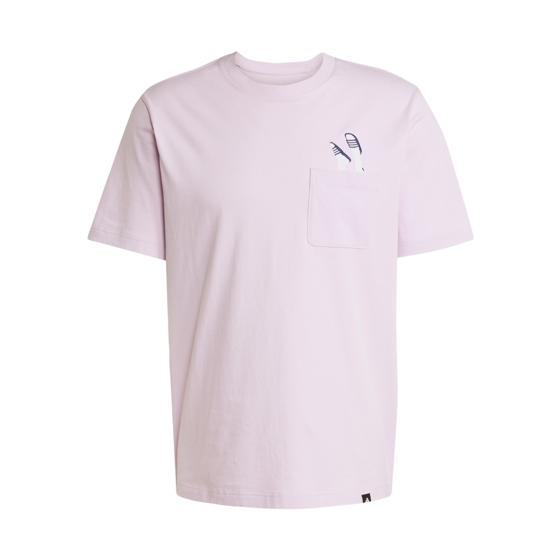 JM0375 Adidas Lounge Slides Graphic Pocket T-Shirt Ice Lavender - KR Sizing