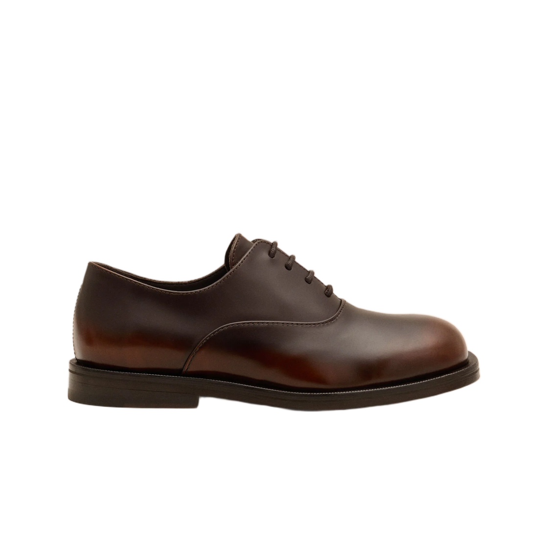 아미 브라운 카우 레더 옥스포드 슈즈 초콜릿 브라운(AMI Brown Cow Leather Oxford Shoes Chocolate Brown)