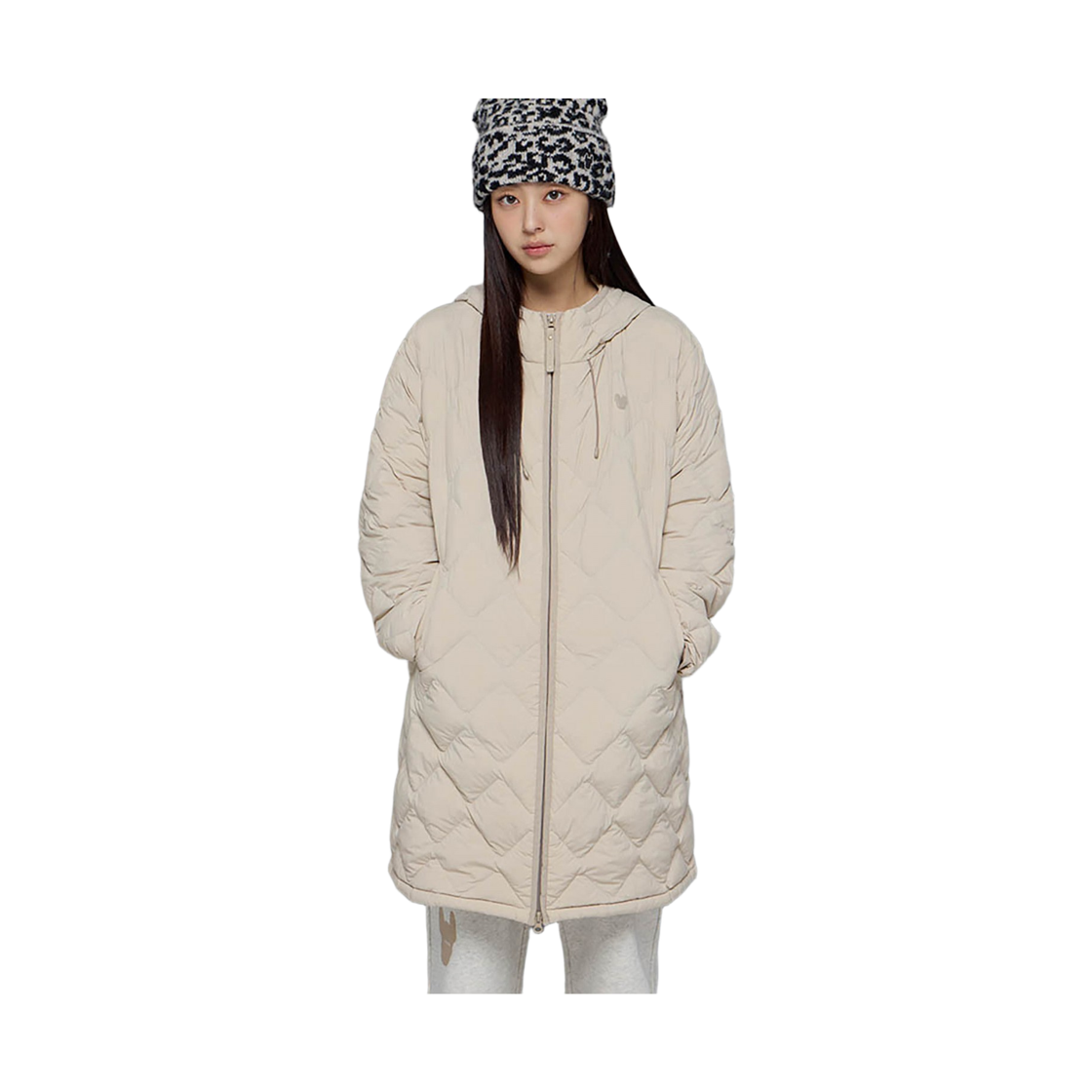 라이프워크 Lite 다이아 퀼팅 후드 롱다운 점퍼_LW254DJ701(Lifework Lite Diamond Quilted Hooded Long Down Jumper_LW254DJ701) - 3