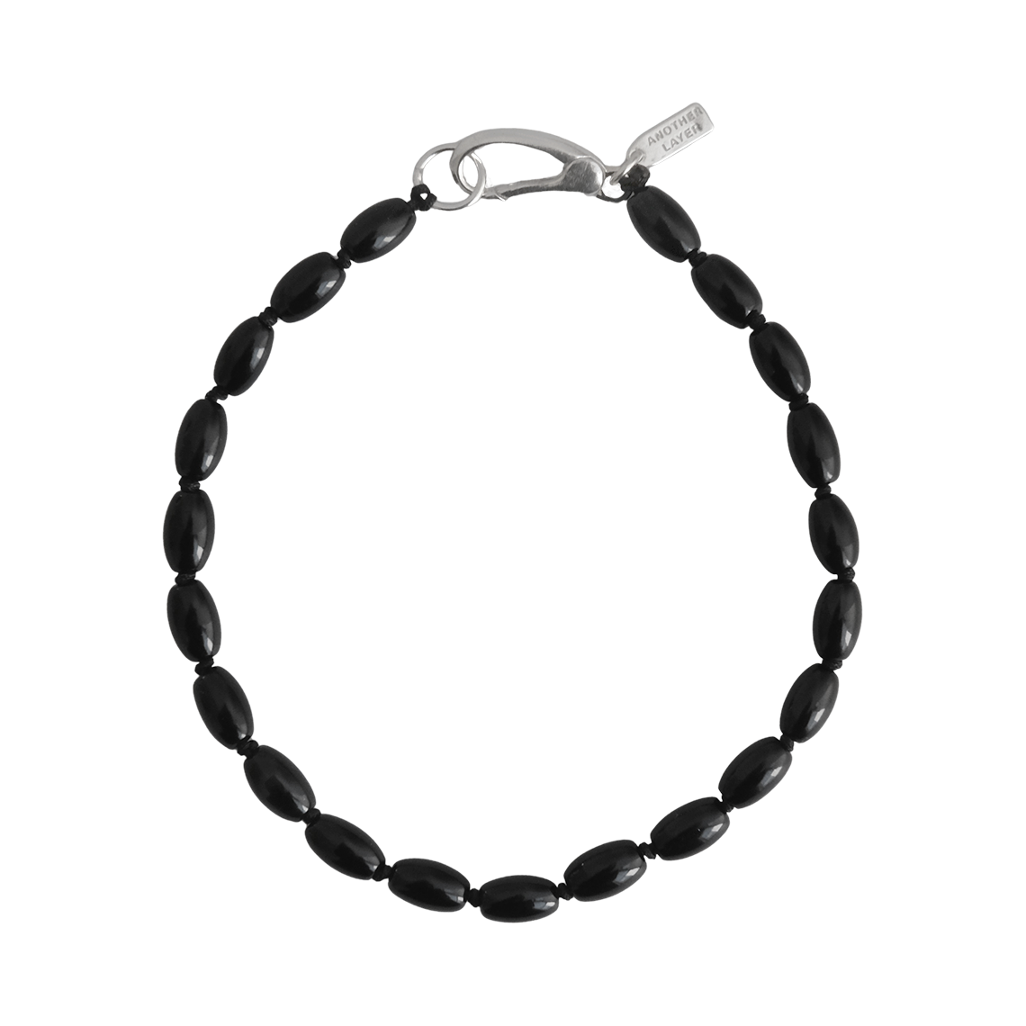 어나더레이어 오닉스 오벌 브레이슬릿 블랙(Another Layer Onyx Oval Bracelet Black)