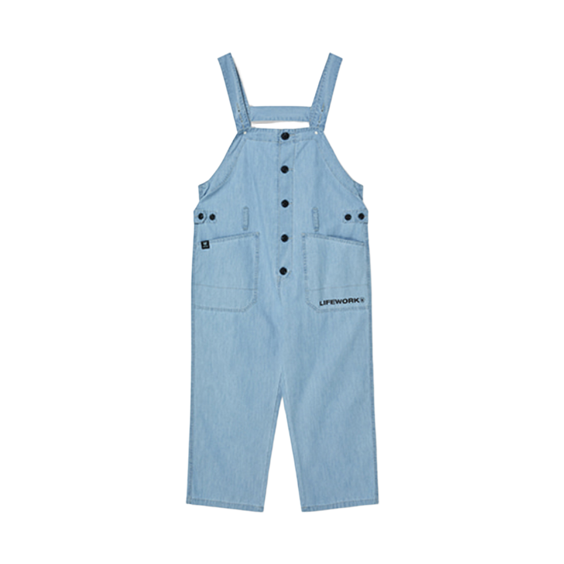 LW242DO882 Lifework Canton Black Button Denim Jumpsuit_LW242DO882