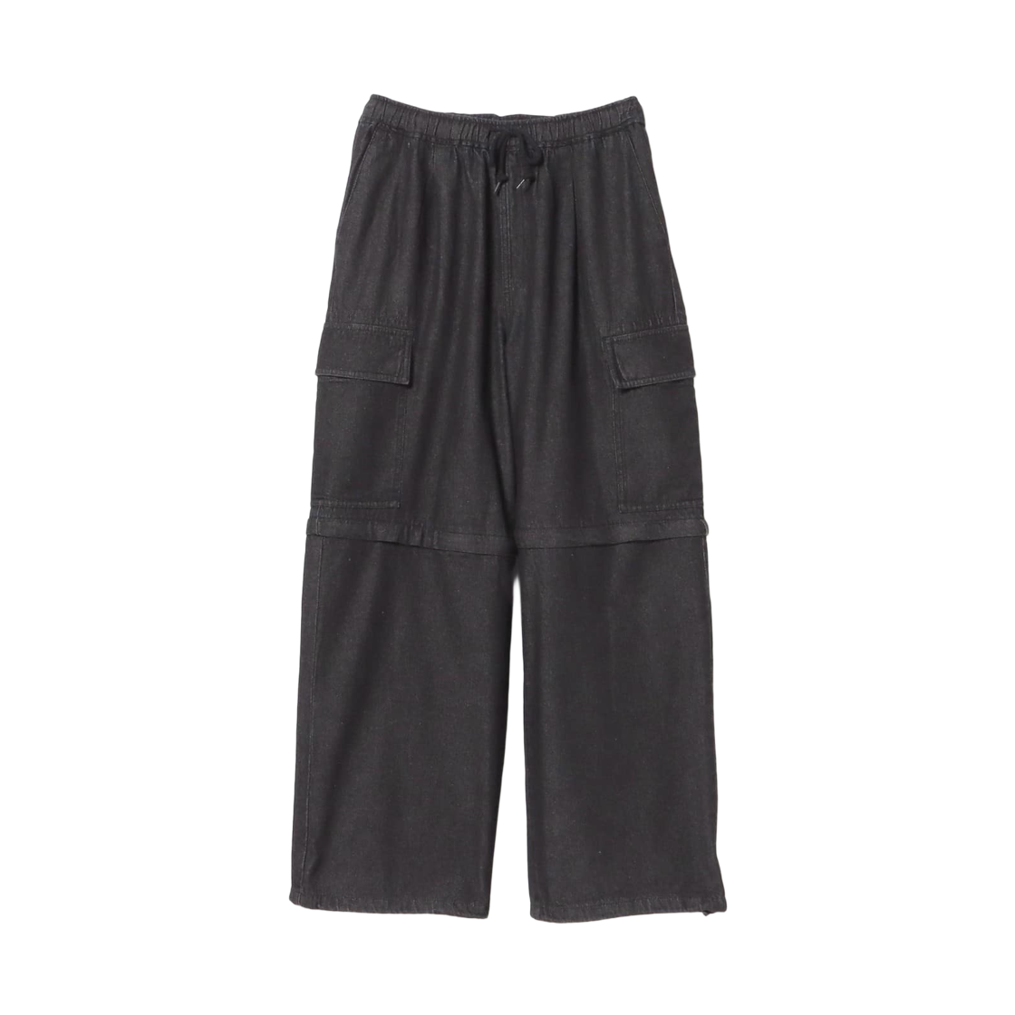 42-23-0153-147 Beams Heart Convertible Denim Pants Black
