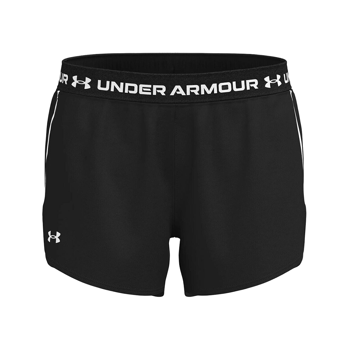 [20% 쿠폰] (W) 언더아머 UA 테크 플레이 업 쇼츠 블랙 화이트([20% 쿠폰] (W) Under Armour UA Tech Play Up Shorts Black White) - 1
