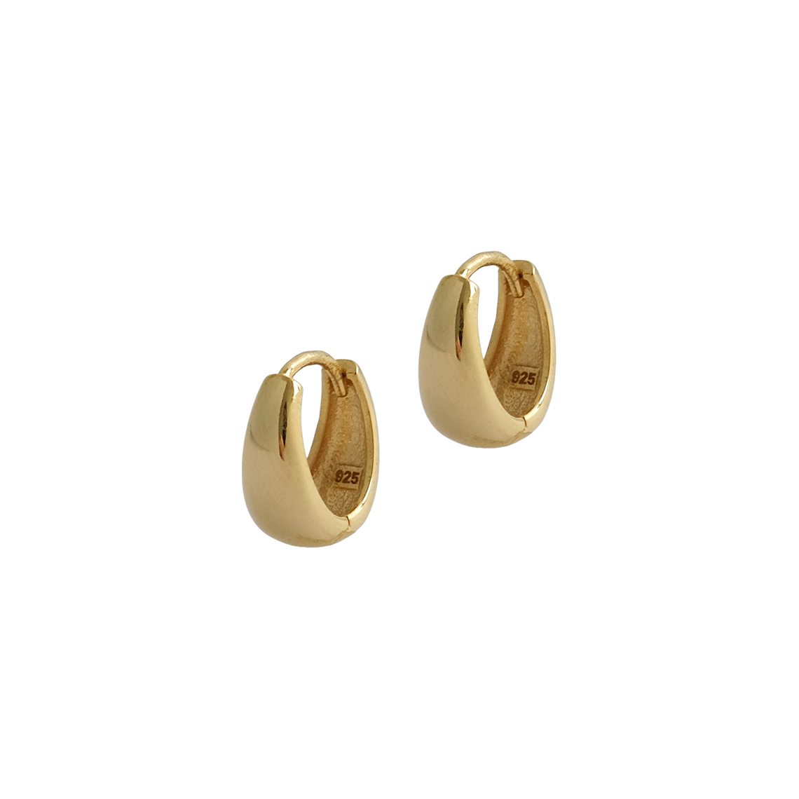 어나더레이어 오벌 훕 이어링 골드(Another Layer Oval Hoop Earring Gold) - 1
