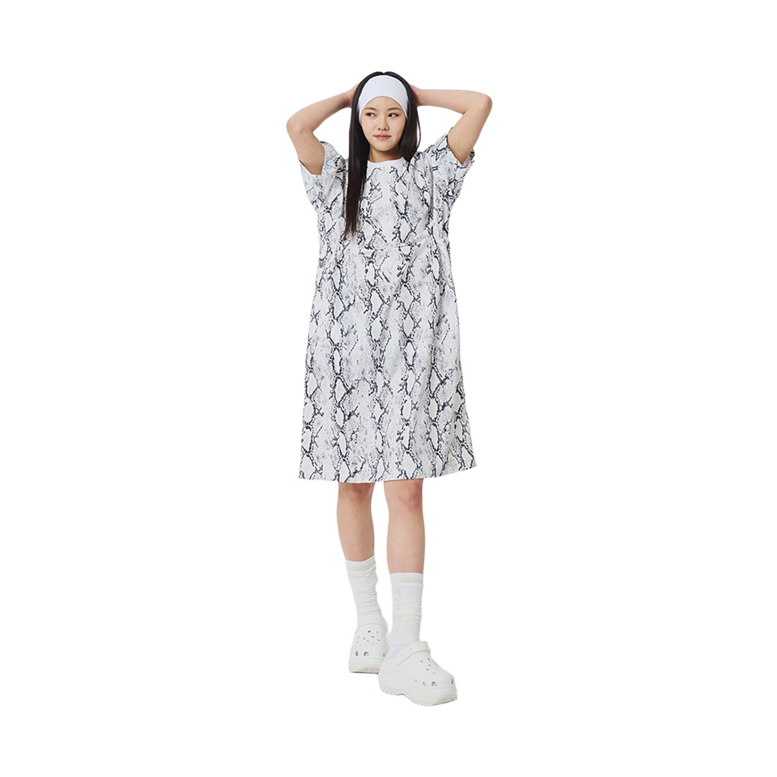 라이프워크 티피컬 베놈 반팔 롱 원피스_LW252OP873(Lifework Typical Venom Short-Sleeve Long Dress_LW252OP873) - 3