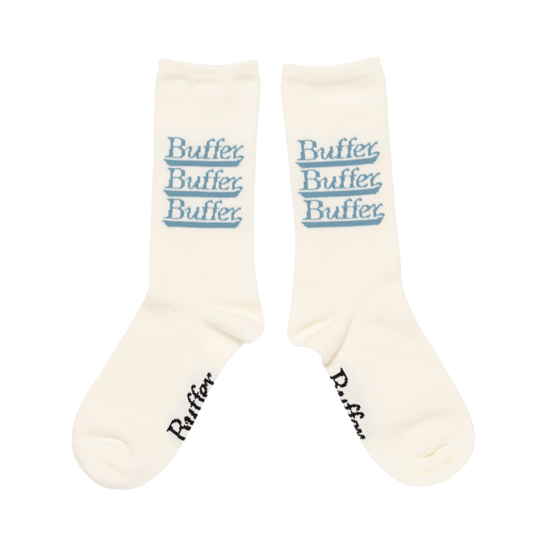버퍼 자카드 삭스 에러 롤 화이트(Buffer Jacquard Socks Error Roll White) - 2