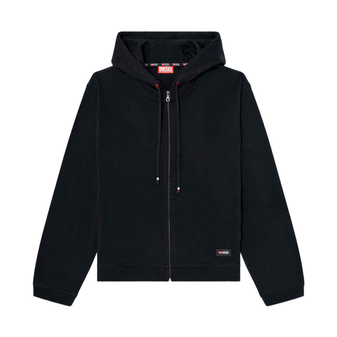 A228000SIBH-9XX Diesel Hoodie In Peached Cotton Blend Black