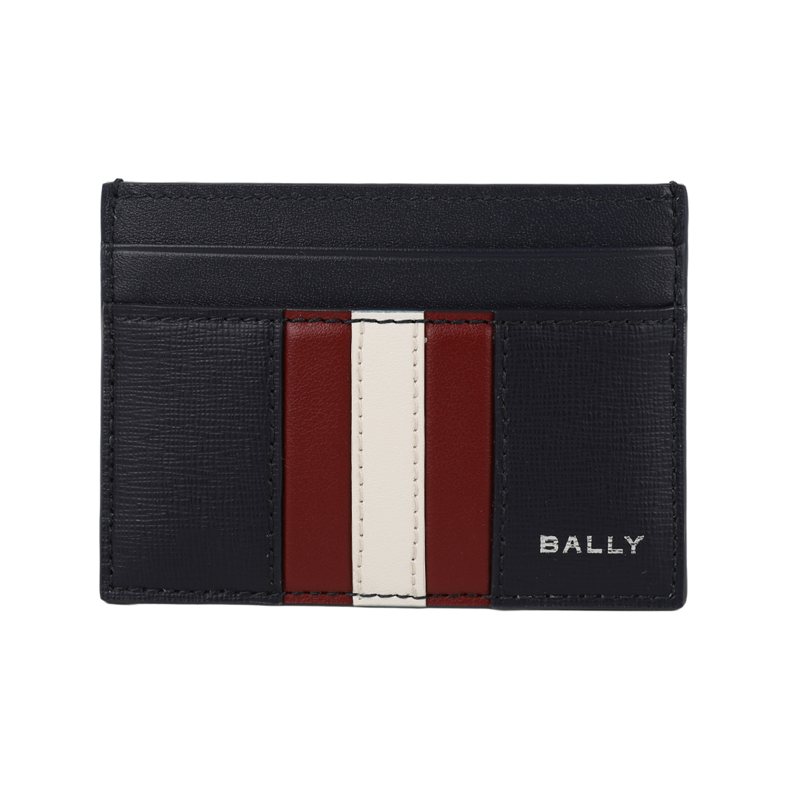 6314207 Bally Mythos Leather Card Holder Black