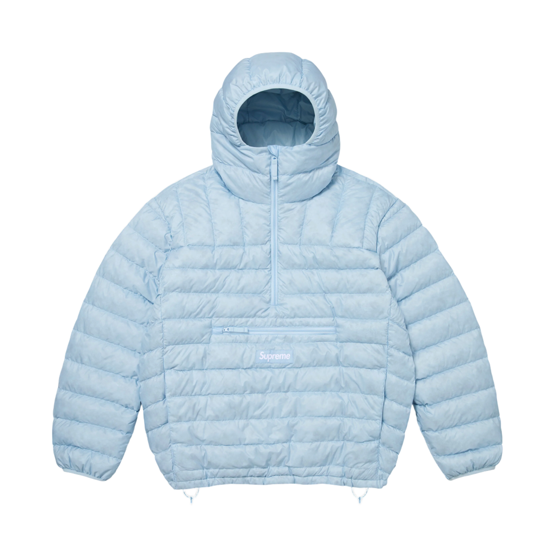 슈프림 마이크로 다운 하프 집 후드 풀오버 라이트 블루 - 26FW(Supreme Micro Down Half Zip Hooded Pullover Light Blue - 26FW)