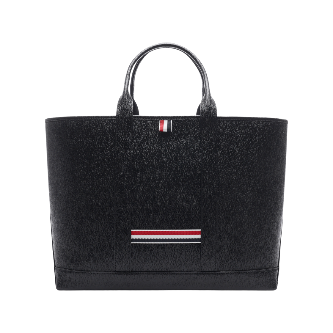 UAG186A 00198 001 26S [15% 쿠폰] Thom Browne Pebble Grain Medium Tote Bag Black