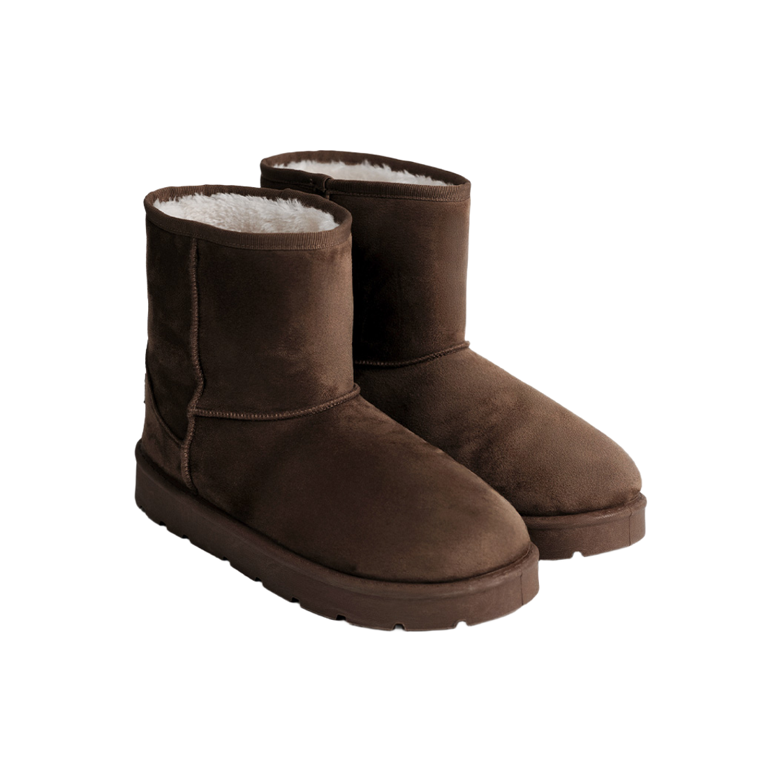 QZK1AU6D NUARTSTUDIO ETO Classic Suede Fur Mid Boots Dark Brown