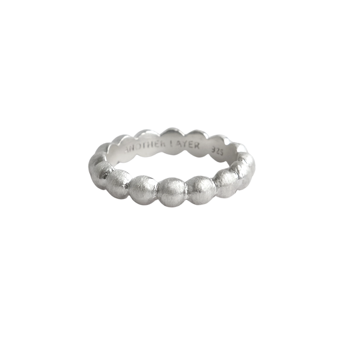 AL11 Another Layer Matte Bubble Ring Silver