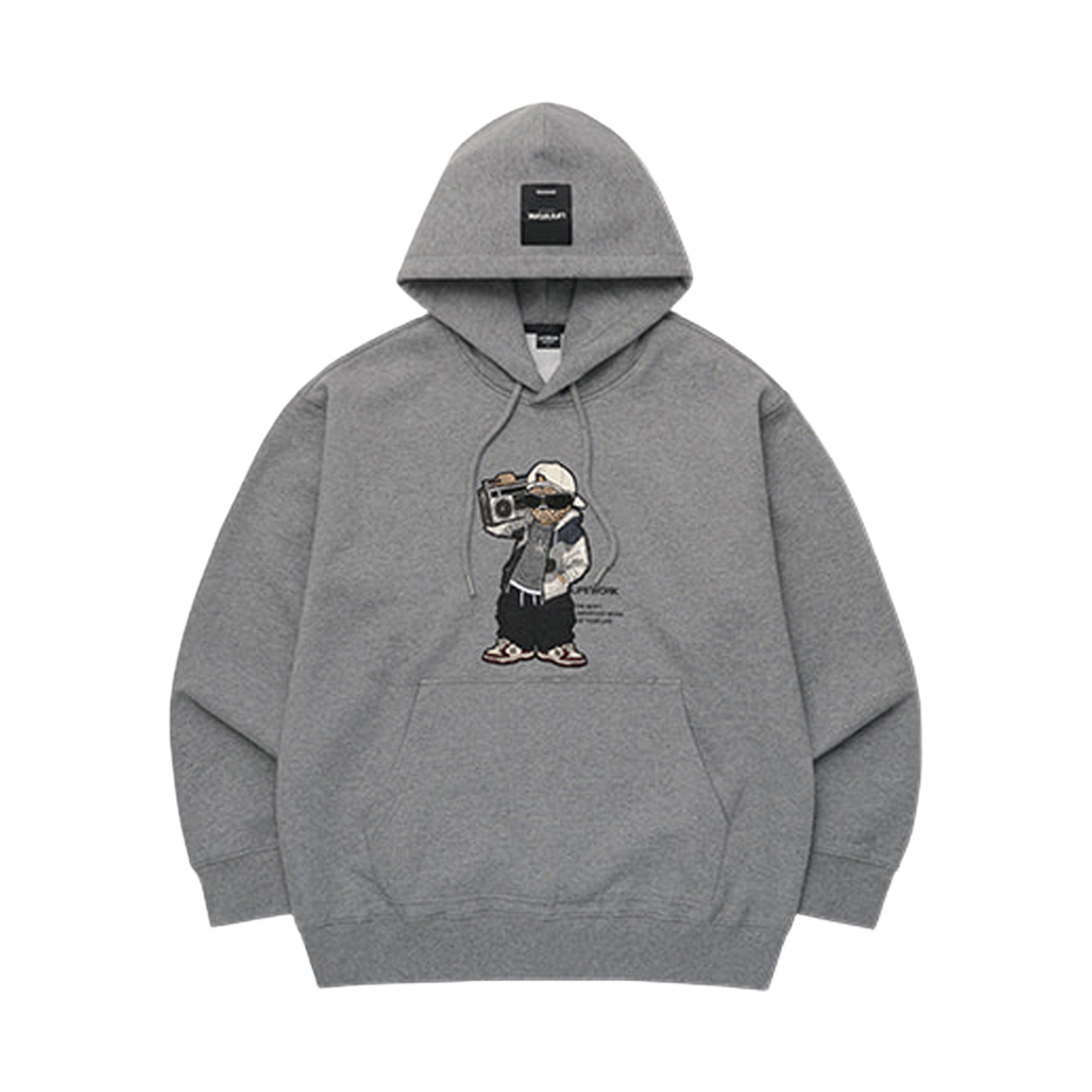 LW263HD107 Lifework Boombox Hipdog Applique Hoodie T-shirt_LW263HD107