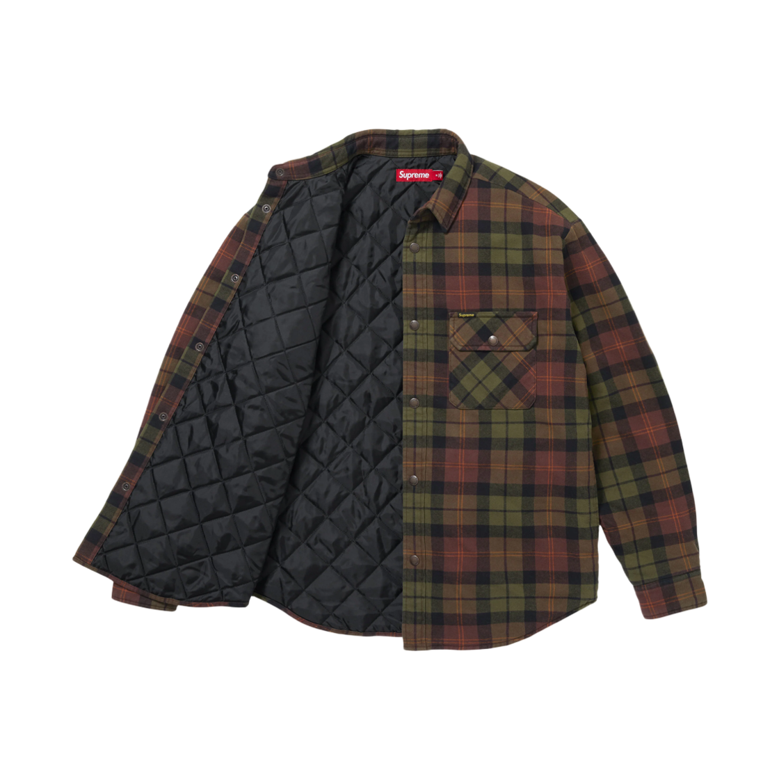 슈프림 퀼티드 라인드 플란넬 스냅 셔츠 브라운 - 26FW(Supreme Quilted Lined Flannel Snap Shirt Brown - 26FW) - 2