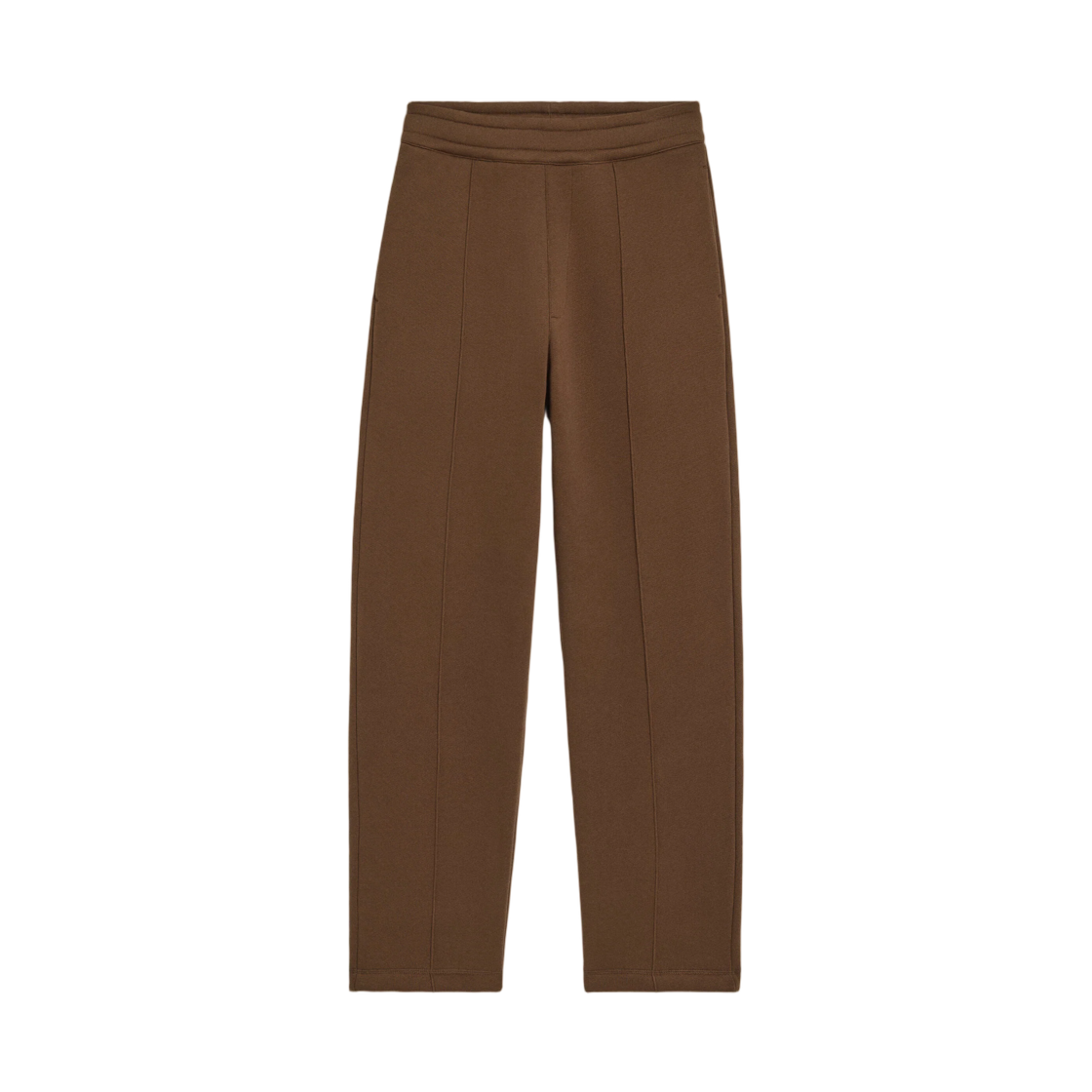 UTR806-749-2221 AMI Brown Cotton Track Pants with Embossed Ami De Coeur Tone-On-Tone Chocolate Brown