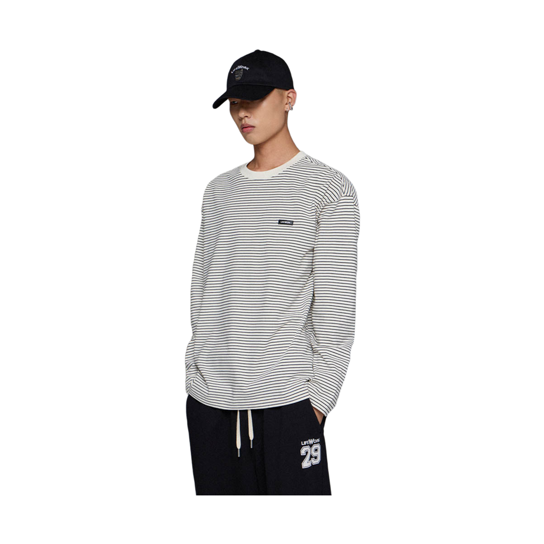 라이프워크 베이직 스트라이프 긴팔 티셔츠_LW253TL312(Lifework Basic Stripe Long-Sleeve T-Shirt_LW253TL312) - 2