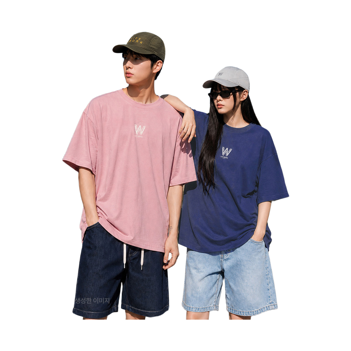 라이프워크 빈티지 워싱 W로고 반팔 티셔츠_LW262TS114(Lifework Vintage Washed W Logo Short Sleeve T-Shirt_LW262TS114) - 4