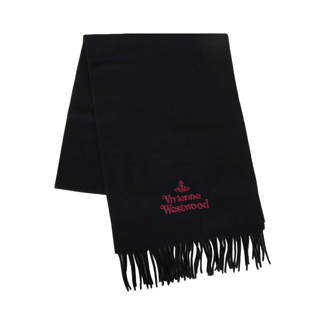 81030007 W00Q7 N401 [15% 쿠폰] Vivienne Westwood Embroidered Logo Muffler Black Wine