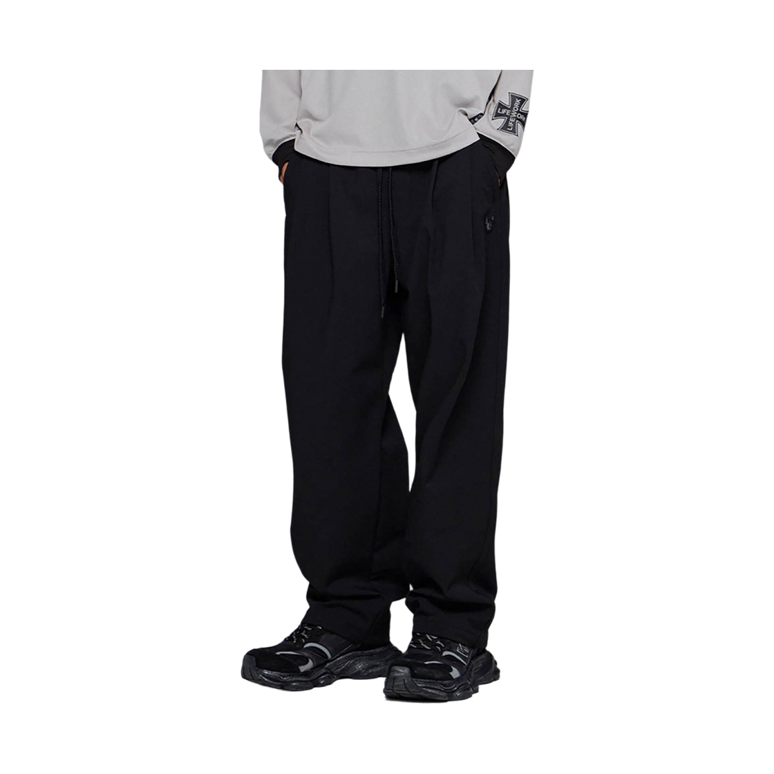 라이프워크 L4 투턱 슬릿 포켓 와이드 팬츠_LW254WL450(Lifework L4 Two-Tuck Slit Pocket Wide Pants_LW254WL450) - 3