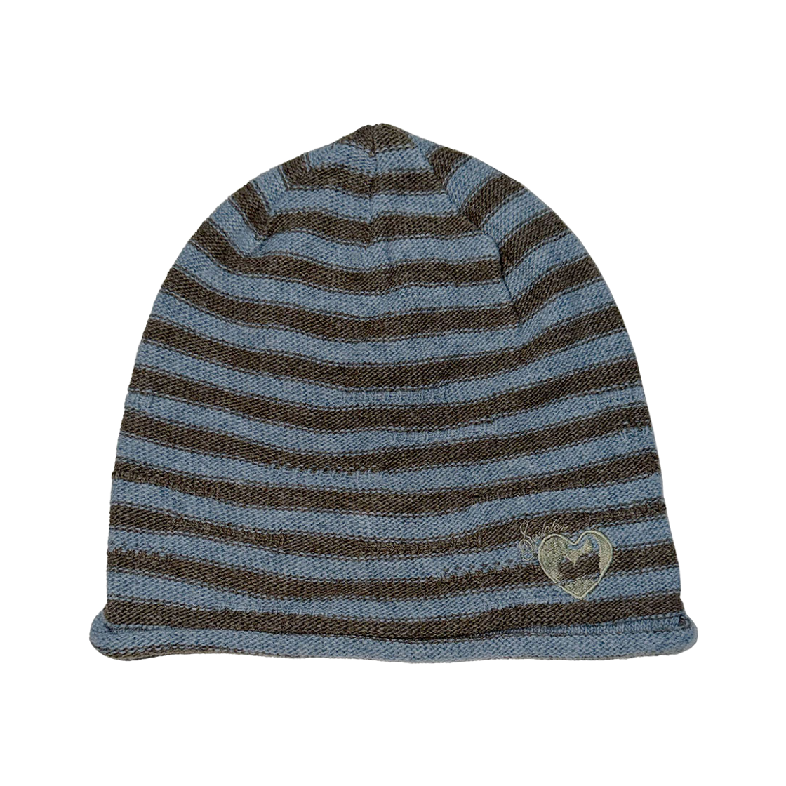 SC26A606BL Sculptor Cashmere Blend Stripe Beanie Blue/Brown