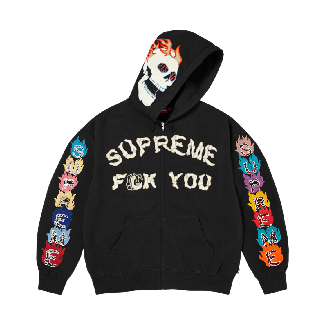 슈프림 퍽 유 집업 후드 스웨트셔츠 블랙 - 26FW(Supreme Fuck You Zip Up Hooded Sweatshirt Black - 26FW) - 2