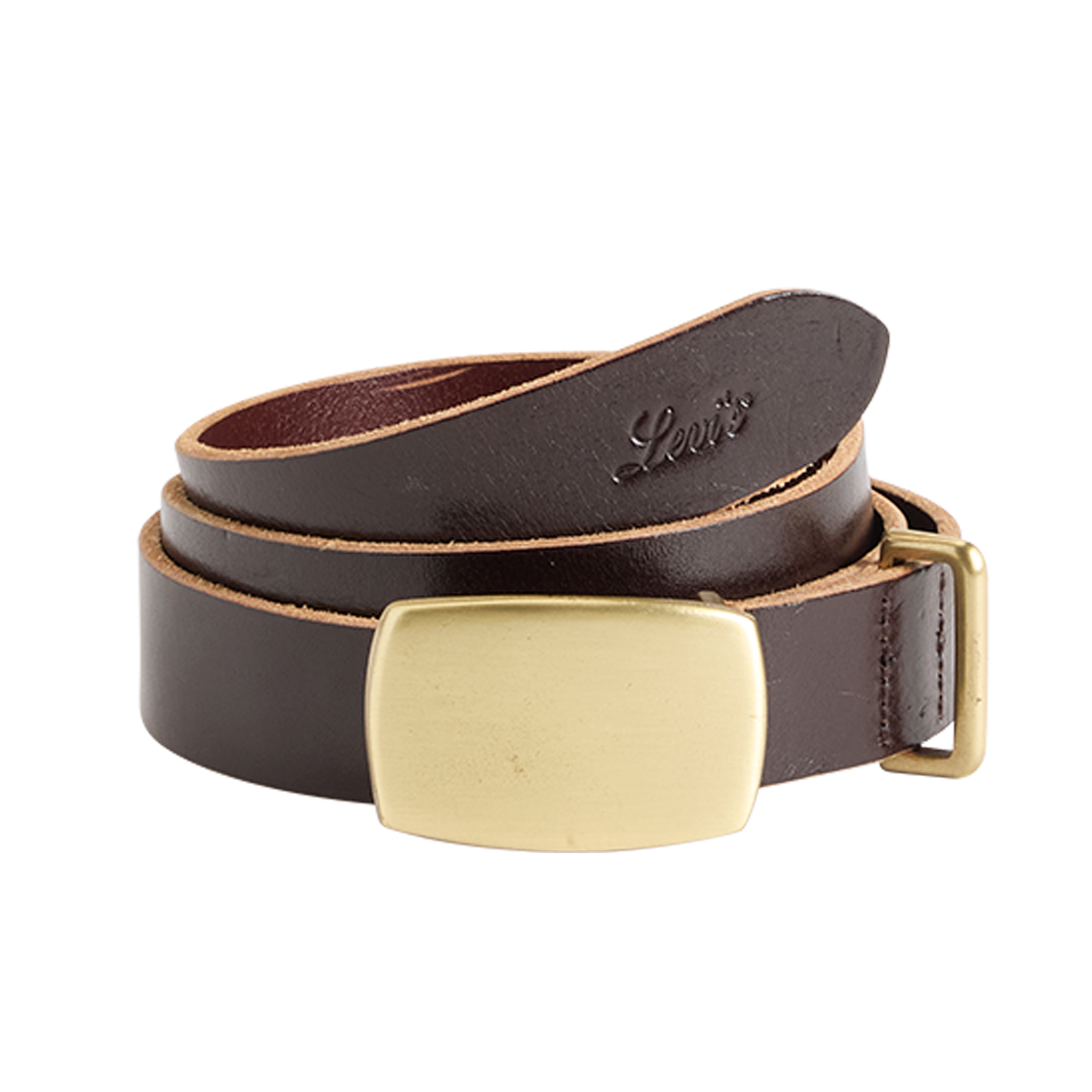 리바이스 프레시디오 플라크 버클 벨트 브라운(Levi's Presidio Plaque Buckle Belt Brown)