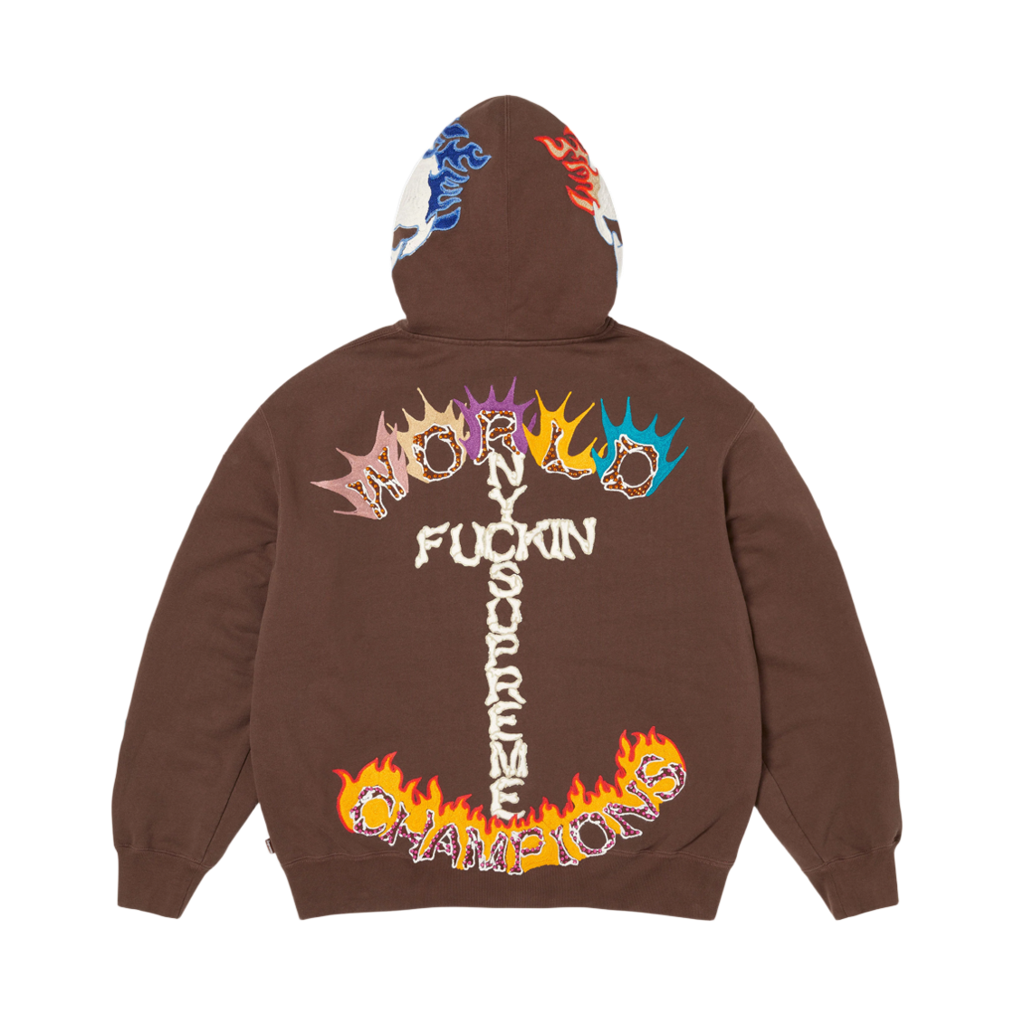 슈프림 퍽 유 집업 후드 스웨트셔츠 브라운 - 26FW(Supreme Fuck You Zip Up Hooded Sweatshirt Brown - 26FW) - 3