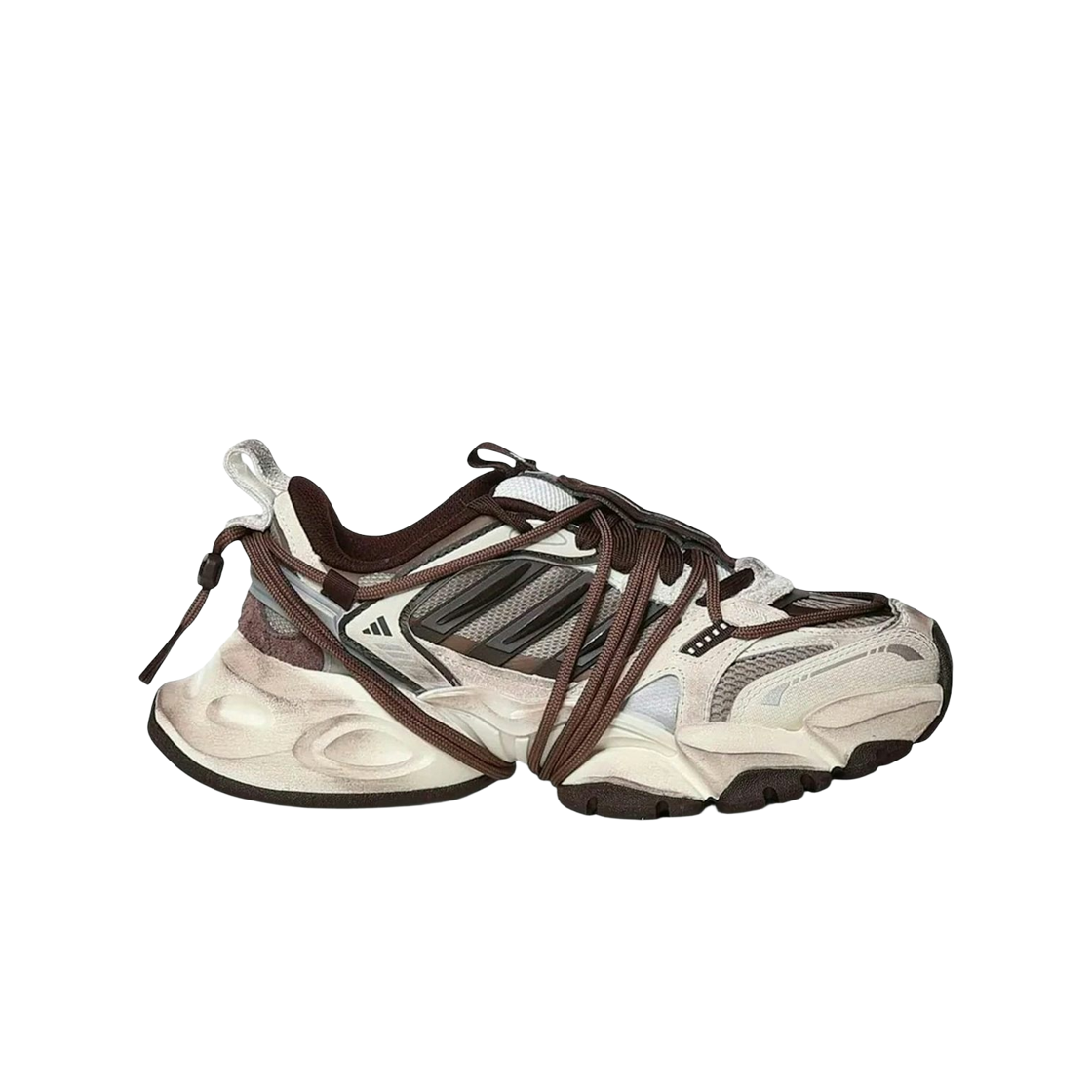KZ7202 Adidas XLG Runner Deluxe 2.0 Off White Aurora Coffee