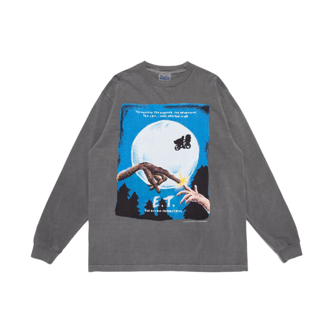 버퍼 롱슬리브 티셔츠 E. T. 플라이 미 투 문 블랙(Buffer L/S T-Shirt E. T. Fly Me To The Moon Black)