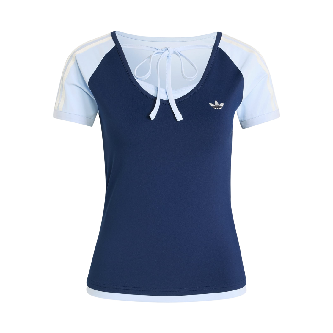 KY8129 (W) Adidas Originals Summer Glow Vintage T-Shirt Night Indigo Crystal Sky - KR Sizing