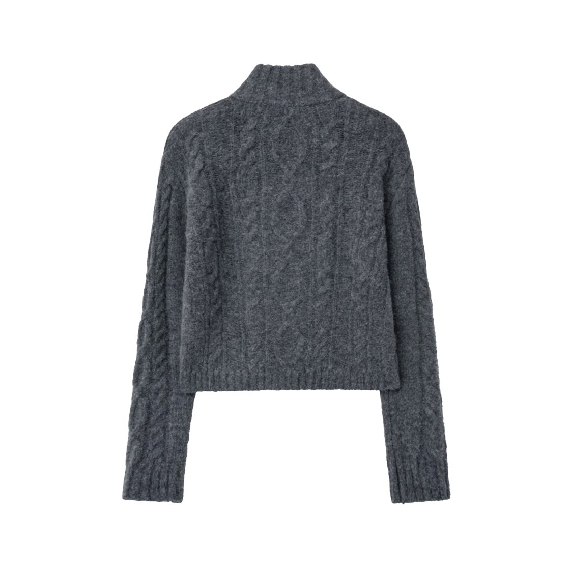 인사일런스우먼 트위스트 하프 집업 차콜(INSILENCE WOMEN Twist Half Zip-up Knit Charcoal) - 2