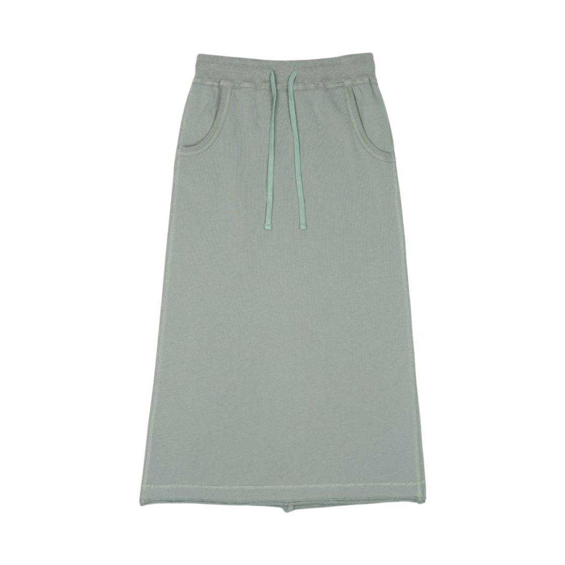 코이세이오 038 로우 엣지 롱 스커트 그린 그레이(COYSEIO 038 Raw Edge Long Skirt Green Grey)