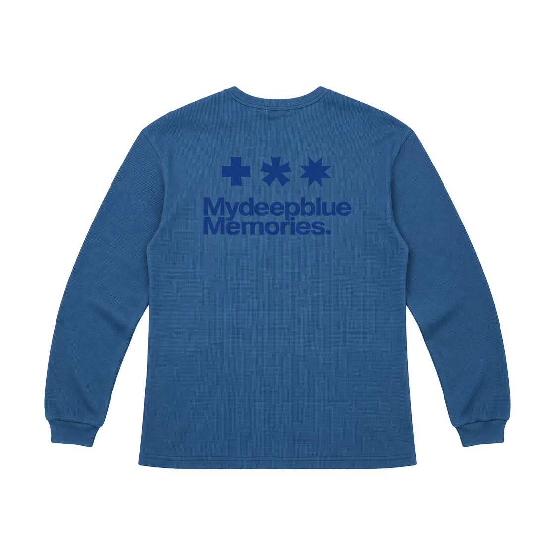 26101301 MydeepblueMemories NT MM Croffle Waffle Long Sleeve Deep Blue