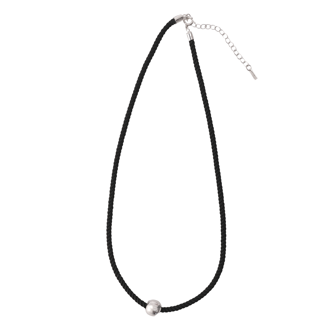 AL71 Another Layer Mono Cord Necklace Silver